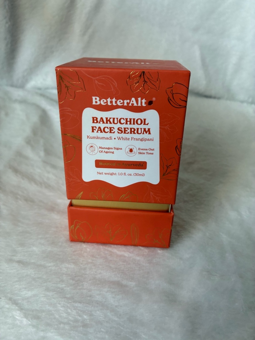 BetterAlt Bakuchiol Face Serum - Kumkumadi White Frangipani Vegan 1.0 fl oz